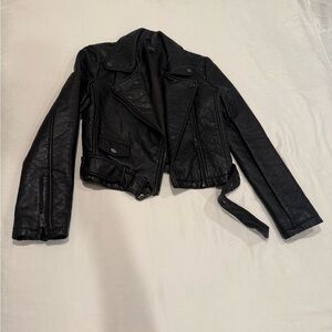 Joe's Jeans Black Leather Biker Jacket